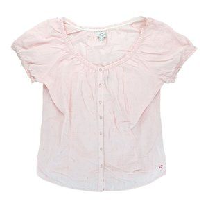 NWT Woman by‎ Tchibo Round Neck Size US 6, EU 44  Short Sleeve Cotton Pink